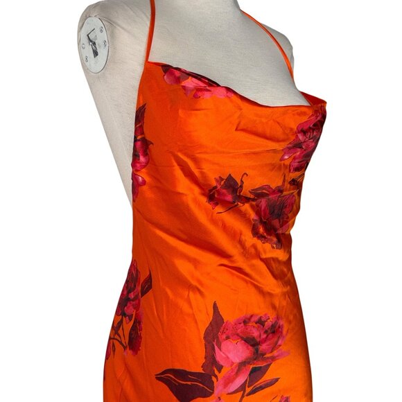 NBD Nicolette Gown in Orange Floral XSmall New Womens Maxi Long Dress - Picture 6 of 10